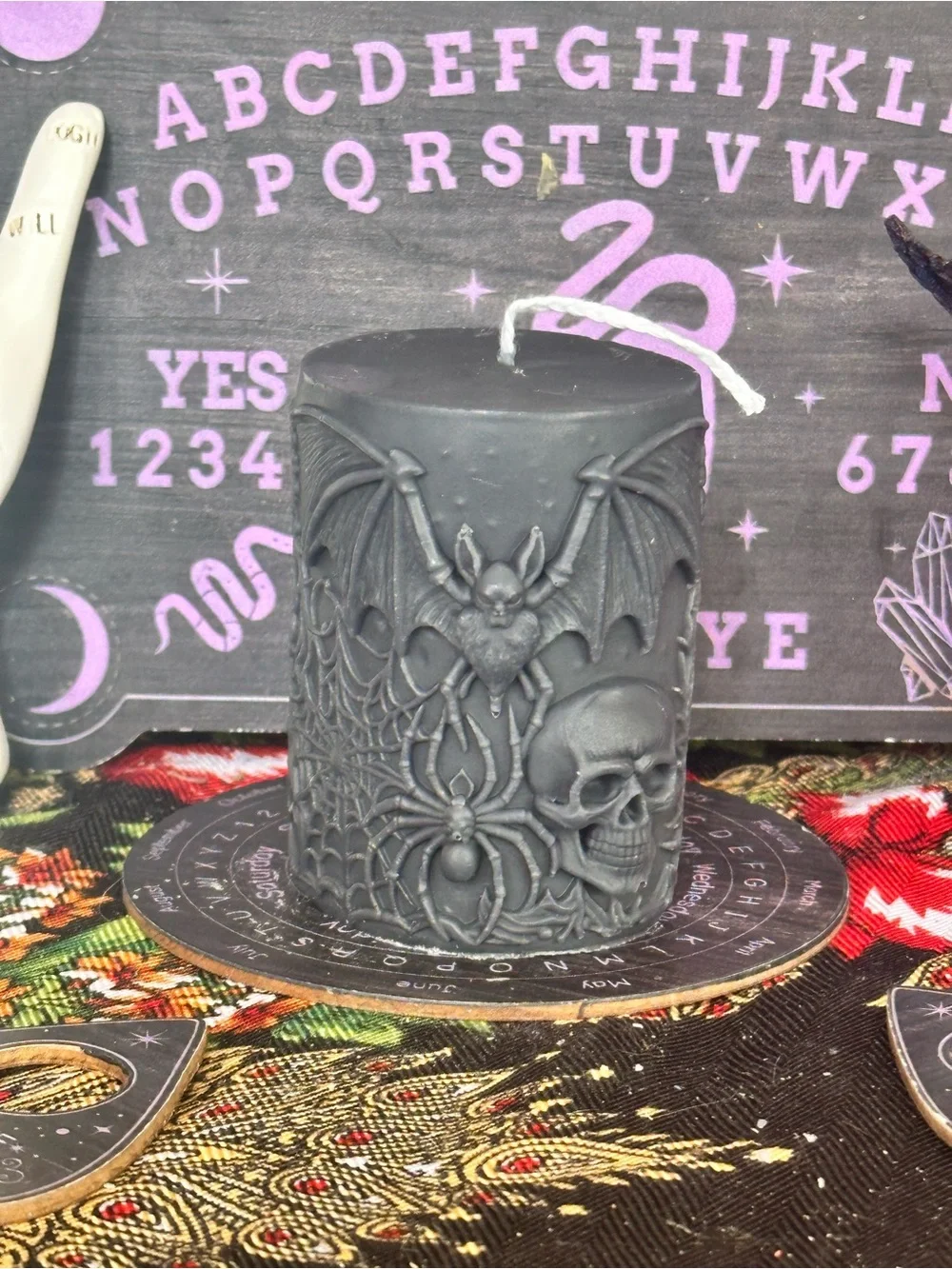 Midnight Crypt Pillar Candle